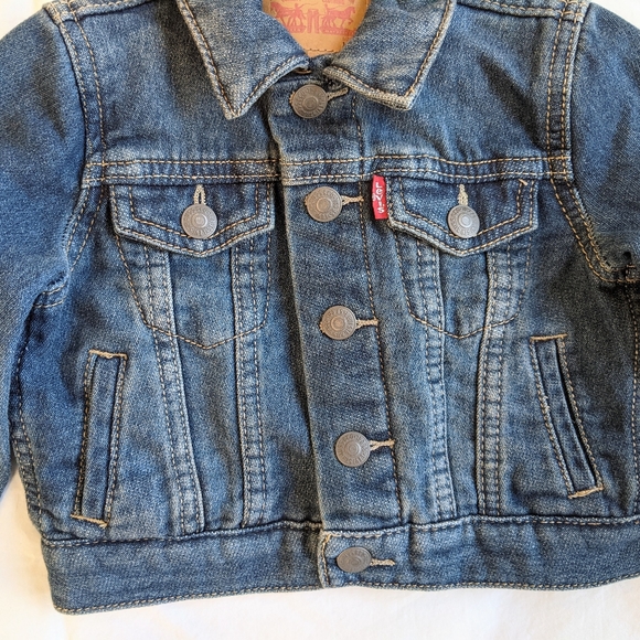 NWT Levi's girl Denim Trucker Jacket size 12 months - Picture 6 of 10